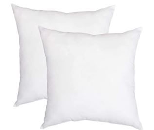 Photo 1 of Amazon Basics White Hypoallergenic Decorative Throw Pillow Insert - 24" x 24", 2-Pack
