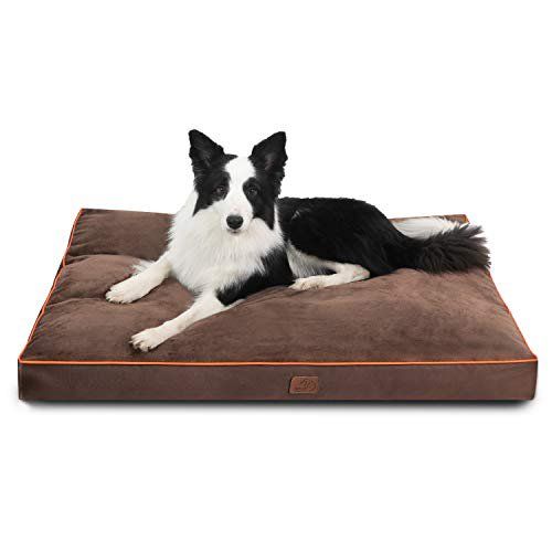Photo 1 of Bedsure Waterproof Dog Beds for Extra Large Dogs - Up to 100lbs XL Dog Bed with Removable Washable Cover, Pet Bed Mat Pillows, Brown
