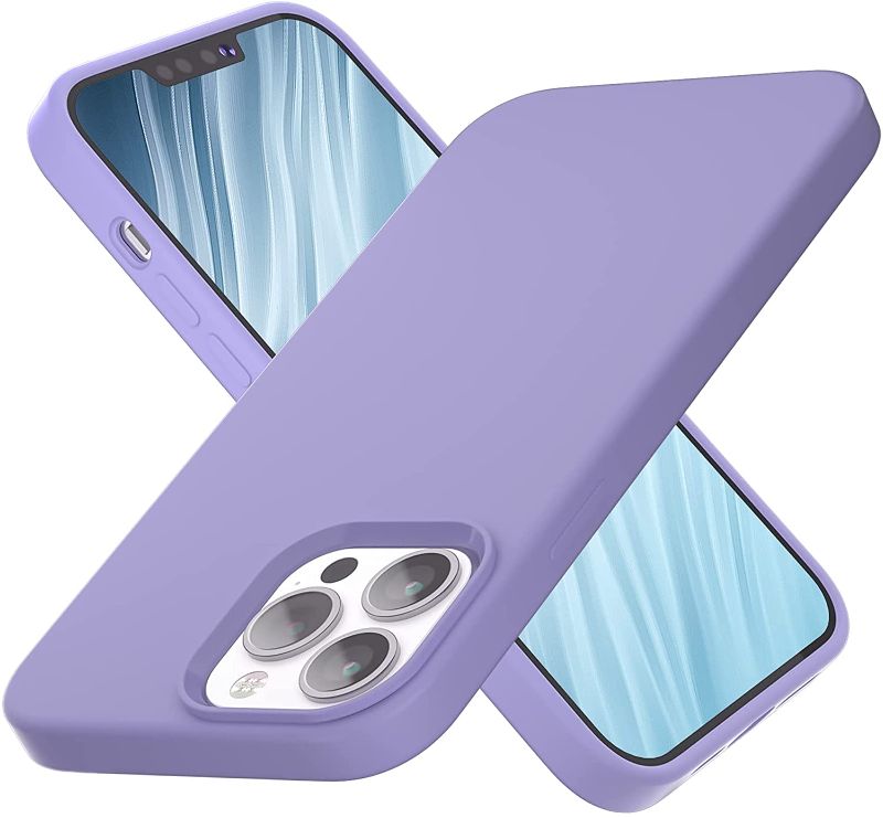 Photo 1 of  Designed for iPhone Pro Max Case, Silicone Slim Shockproof Phone Case Cover with iPhone Pro Max 6.7 inch, Clove Purple