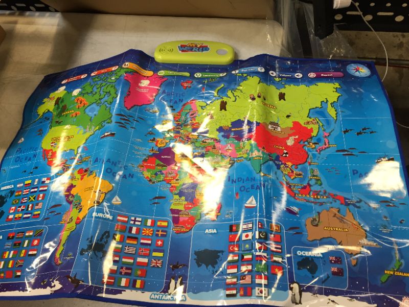 Photo 3 of BEST LEARNING i-Poster My World Interactive Map - Educational Talking Toy for Kids of Ages 5 to 12 Years
