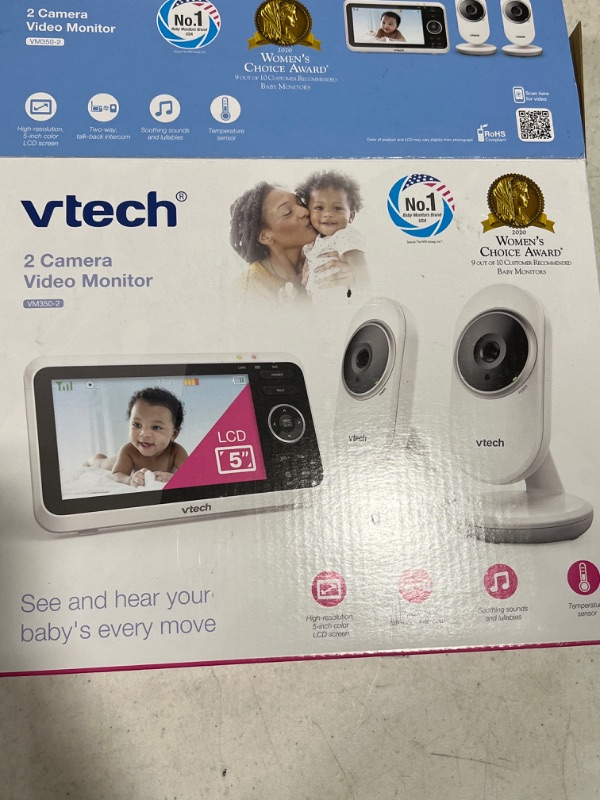 Photo 1 of VTech VM819-2 Video Baby Monitor with 19-Hour Battery Life, 2 Cameras