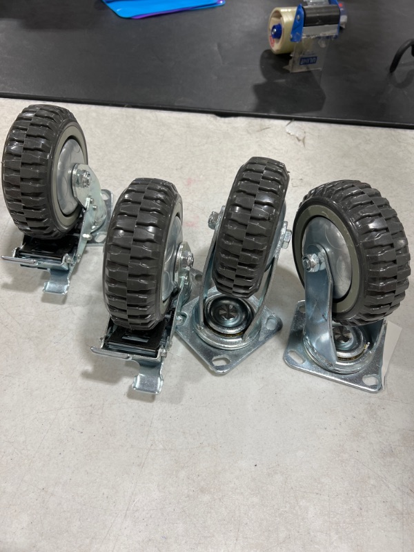 Photo 1 of 6in rubber caster wheels 