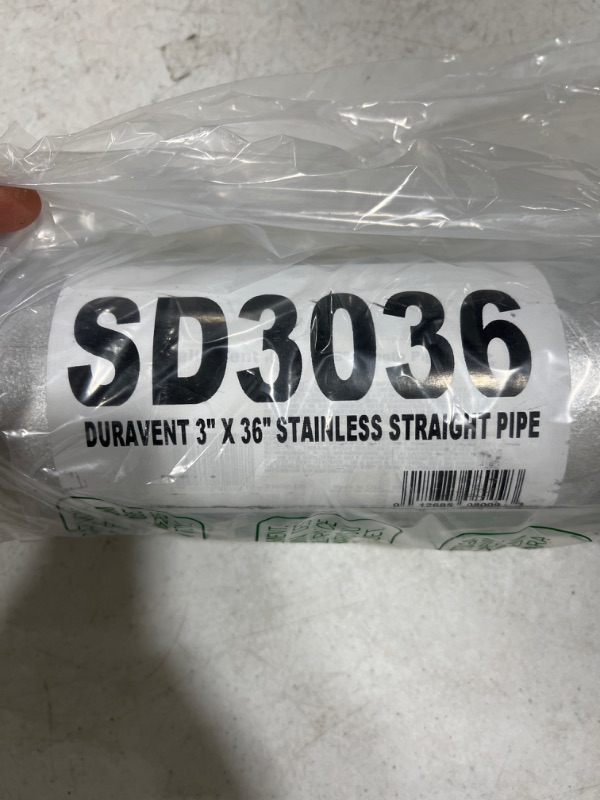 Photo 3 of Duravent Straight Pipe 3036 3"D X 36"H Stainless Steel