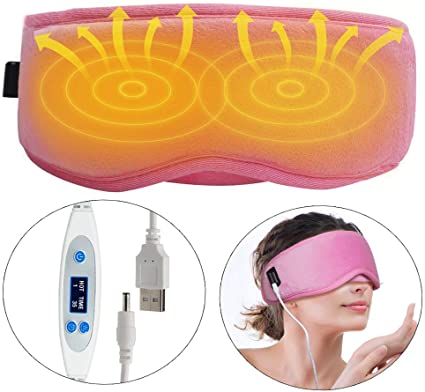 Photo 1 of ARRIS Electric USB Heated Eye Mask with 5 Temperature Control, Pink
