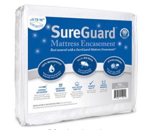 Photo 1 of Full (13-16 in. Deep) SureGuard Mattress Encasement - 100% Waterproof, Bed Bug Proof - Premium Zippered Six-Sided Cover
