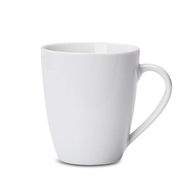 Photo 1 of AmazonCommercial 4-Piece Porcelain, 12 Oz. Coffee Mug Set, White