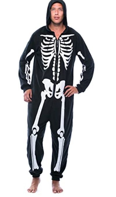 Photo 1 of mens sketon onesie halloween costume xl