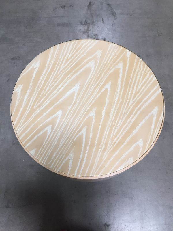 Photo 1 of ROUND GLASS  TOP END TABLE 25H x 24W INCHES