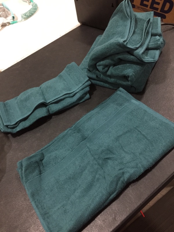 Photo 1 of BELIZZI HOME 8 Piece Towel Set, Dark Teal 