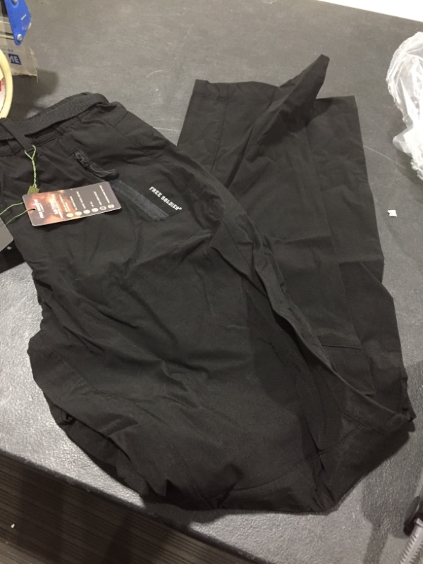 Photo 1 of FREE SOLDIER Women's Soft Shell Fleece Lined Pants Outdoor Snow Ski Pants Water Resistant Camping Hiking Pants 6W/32L