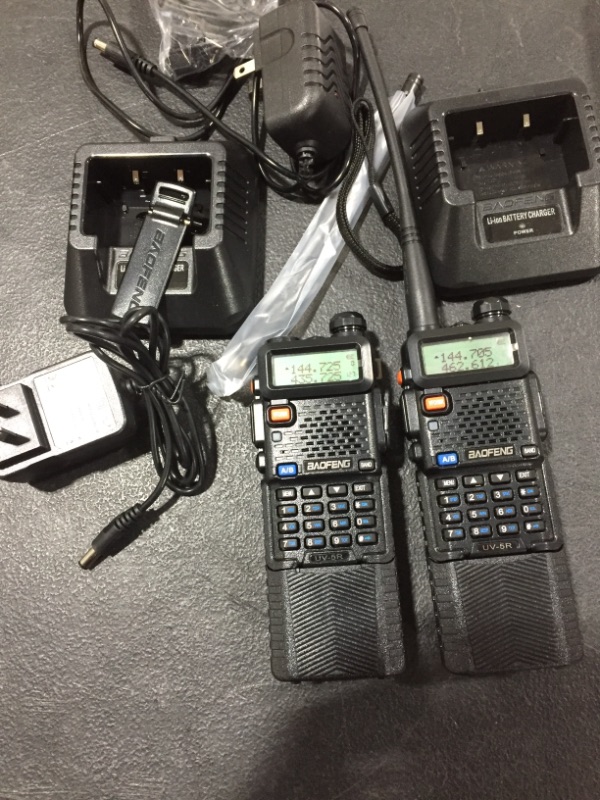 Photo 2 of 2pk | Baofeng UV-5R 8W 3800mAh UV5R Portable Walkie Talkie 10KM Long Range Two Way Radio 3 Antenna