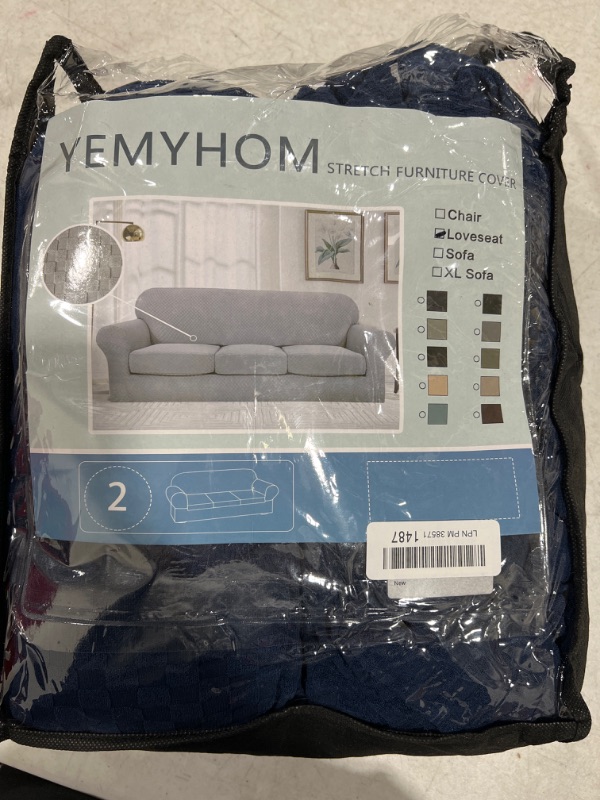Photo 1 of YEMYHOM stretch sofa cover for love seat navy blue 