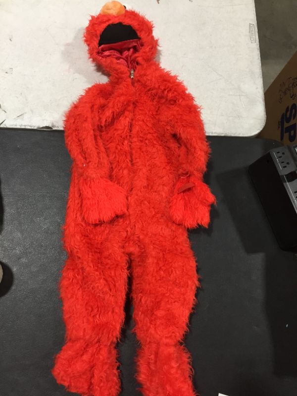 Photo 2 of Sesame Street Disguise Toddler Furry Elmo Costume 3T/4T , Red
