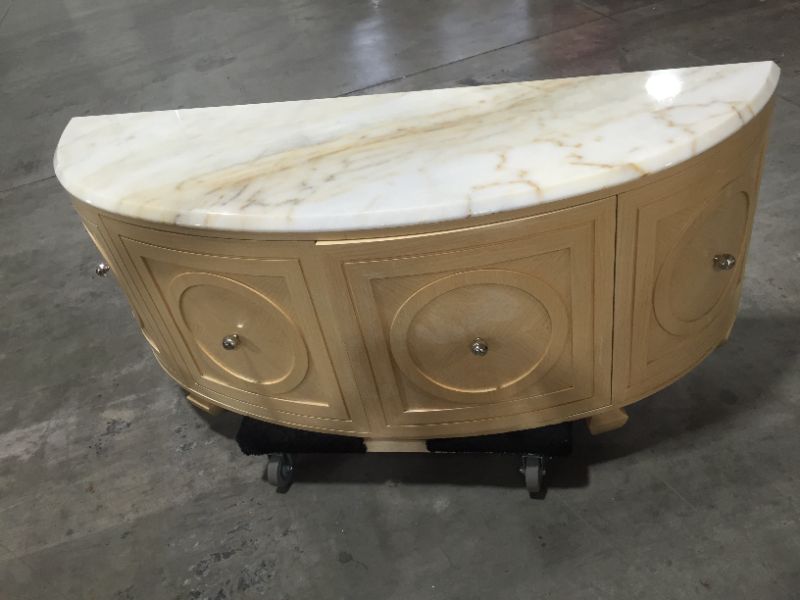 Photo 3 of MARBLE TOP ENTERTAINMENT CENTER 22L X 70W X 30H INCHES