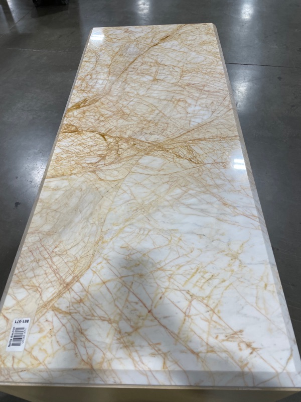 Photo 4 of Light Faux Marble 22H X 54W Counter Table Drawer