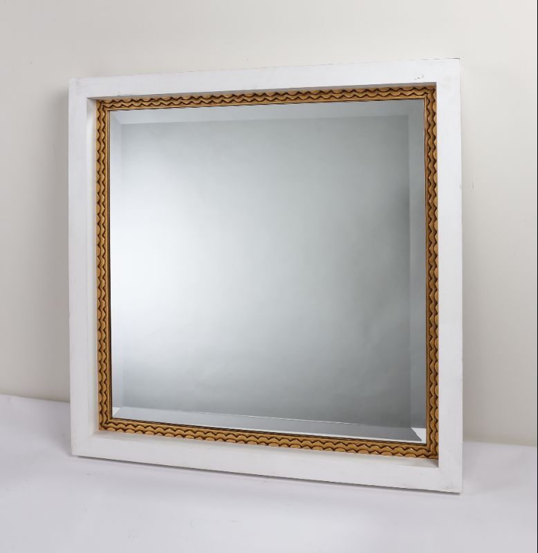 Photo 1 of WHITE FRAME GOLD BORDER MIRROR 48X 38