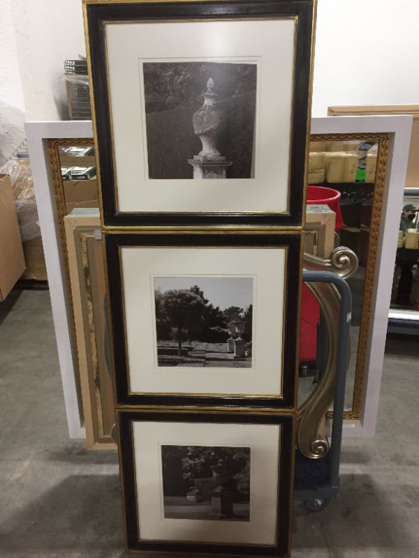 Photo 4 of 3 WINDOW MATTED  FRAMED BLACK  WHITE DECORATIVE PHOTOS UNKNOWN PHOTO LOCATIONS  ARTISTS APPROX 22H X 12W INCHES