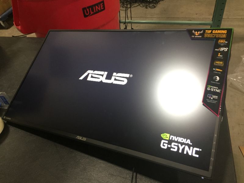 Photo 2 of ASUS TUF Gaming VG279QM 27” HDR Monitor, 1080P Full HD (1920 x 1080), Fast IPS, 280Hz, G-SYNC Compatible, Extreme Low Motion Blur Sync (ELMB SYNC), 1ms, DisplayHDR 400,
