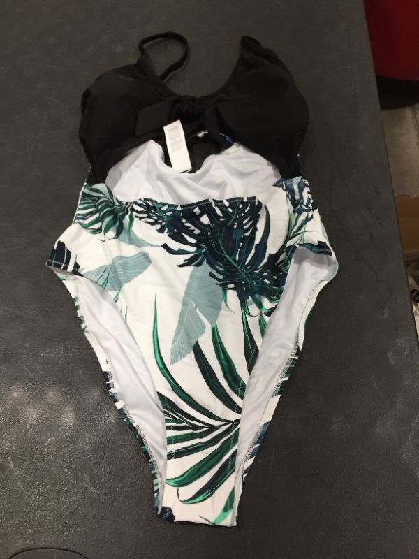 Photo 1 of One Piece Bathing Suit Green and Black  XL
 