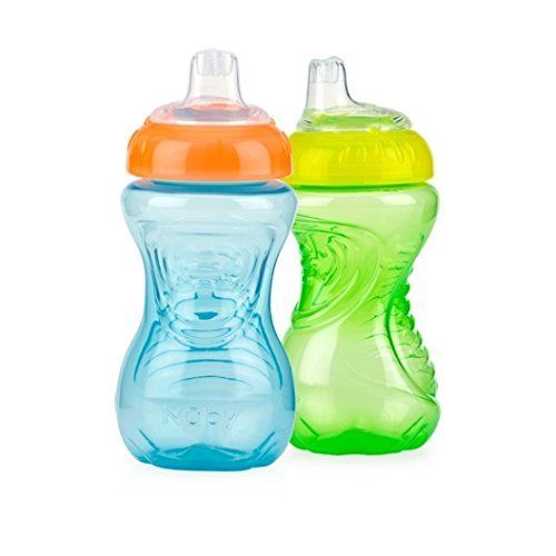 Photo 1 of Nuby Trainer Sipeez, 10 Ounce, 6+ Months, 2 Pack -  Nuby Easy Grip Sipper Cup 2-pack comes with a Touch-Flo valve that prevents spills.
BPA-free - Age: 6 months and up - Promotes oral development