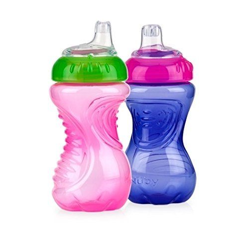 Photo 1 of Nuby Trainer Sipeez, 10 Ounce, 6+ Months, 2 Pack -  Nuby Easy Grip Sipper Cup 2-pack comes with a Touch-Flo valve that prevents spills.
BPA-free - Age: 6 months and up - Promotes oral development