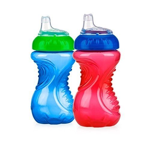 Photo 2 of Nuby Trainer Sipeez, 10 Ounce, 6+ Months, 2 Pack -  Nuby Easy Grip Sipper Cup 2-pack comes with a Touch-Flo valve that prevents spills.
BPA-free - Age: 6 months and up - Promotes oral development