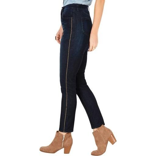 Photo 1 of SIZE 12 - Style & Co. Women Denim Embroidered Skinny Jeans - This Style & Co. Skinny Jeans is guaranteed authentic. It's crafted with 78% Cotton/20% Polyester/2% Spandex