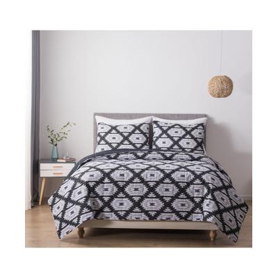 Photo 1 of KING QUILT SET - Hedaya Home Sonoma King Cotton Quilt and Sham Set - Navy! Refresh any rooms look and feel with the striking pattern of the Sonoma cotton quilt and sham set.