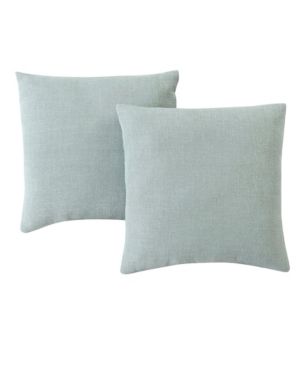 Photo 1 of Infinity Home 2pk Square Faux Linen Decorative Pillows Green - Combine style and comfort in your living room or bedroom with Infinity Home decorative pillows. Featuring a solid pattern on both sides for modern charm this toss pillow is perfect wherever a 