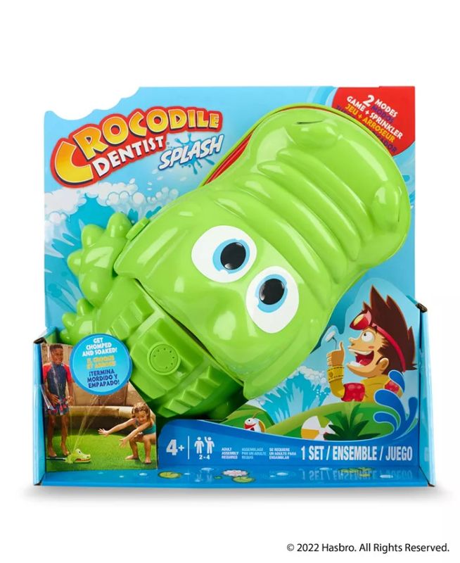 Photo 1 of Hasbro Crocodile Dentist Splash Water Game for Kids – Backyard Sprinkler Outdoor Games for Summer Fun. Play dentist with a splashy twist. Kids can have loads of fun with this easy and simple backyard version of Hasbro's Crocodile Dentist. Use the sprinkle