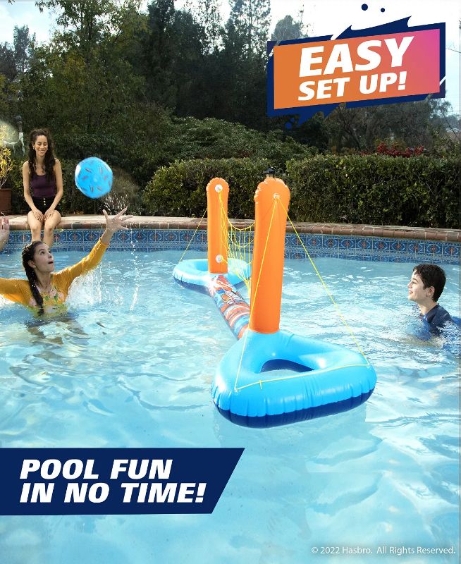 Photo 5 of NERF Super Soaker Inflatable Volleyball Game Set by Wowwee - Nerf super soaker inflatable volleyball game set takes pool volleyball to the next level of fun. Stay cool while you spike the competition in team pool play. Floating net stays upright with dura