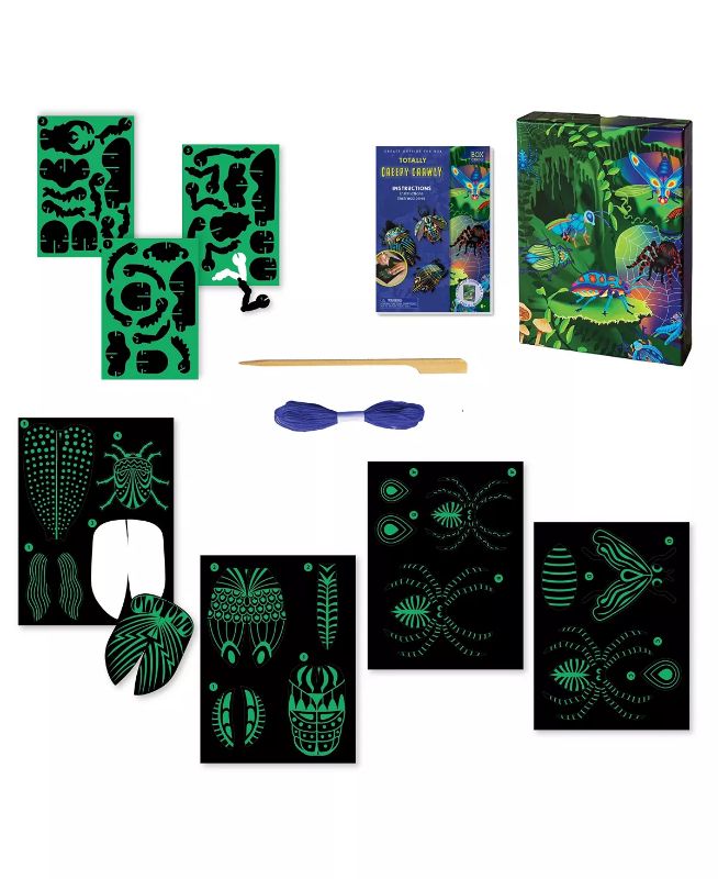 Photo 2 of Box CanDIY Totally Creepy Crawly 3D Scratch Art Set! Explore the creepy crawly world of critters when you bring to life your own 3D creations! From crawling bugs to flying insects and spiders, too, the BOX CANDIY® Totally Creepy Crawly 3D Scratch Art Set 