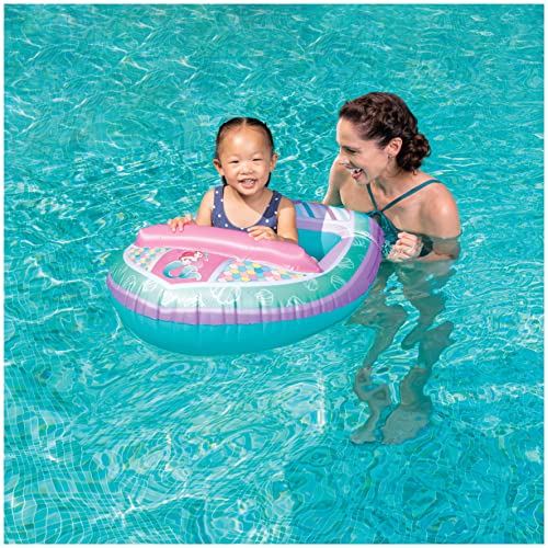 Photo 2 of Swimways Disney Princess Ariel Inflatable Water Boat Vehicle for Kids! NFLATABLE WATER VEHICLE: Brings classic, iconic vehicles from kids' favorite licensed characters into an inflatable boat format for an adventurous day at the swimming pool, beach, or l