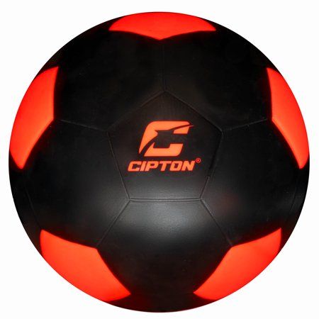 Photo 1 of Cipton Glow in The Dark Soccer Ball, LED Light Up Soccer Ball for Ultimate Nighttime Games, 2 LED Bright Lights, Premium Rubber Official Size 5 Soccer Ball, Replacement Batteries & Pump Included Soccer Ball (Light Up)