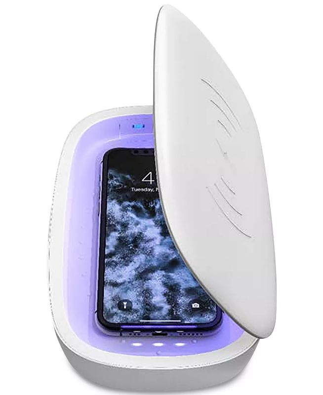 Photo 2 of PHUNKEE TREE Sanitizing Wireless Charger - A handy little multi-tasker, this device from Phunkee Tree is a sanitizer that doubles as a wireless charger. It features UV light and advanced ionizer technology that help disinfect items in as little as 10 minu