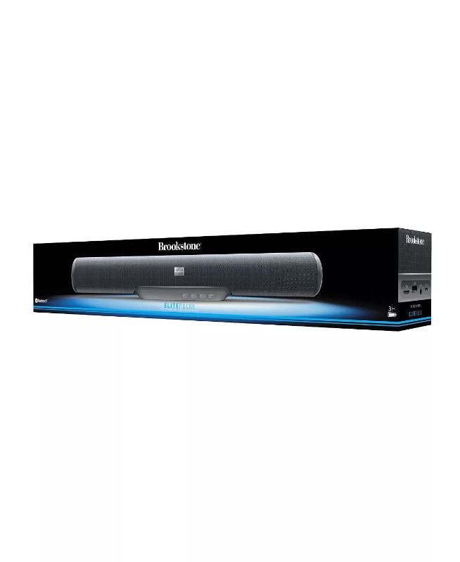 Photo 2 of Elevate your listening experience with the clear tones and rumbling bass of the Elite Pulse Sound Bar by Brookstone. This product pairs seamlessly with your smart devices, so you can stream your favorite songs and podcasts with ease! Thanks to the sound b