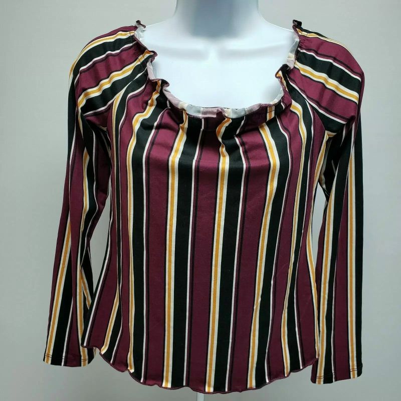 Photo 1 of SIZE LARGE - Ultra Flirt Junior Size Shirt Crop Top Short Sleeve Elastic Neck NEW LARGE