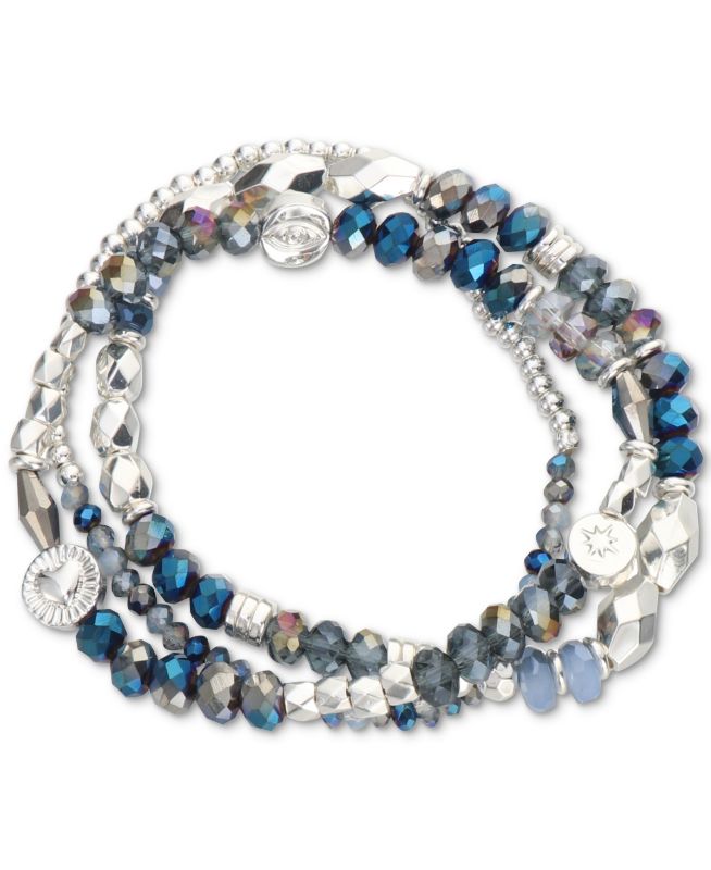 Photo 1 of Style & Co 3-Pc. Set Evil Eye Multi-Bead Stretch Bracelets, Created for Macy's