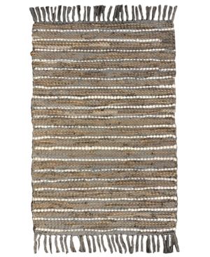 Photo 1 of BCBGMAXAZRIA Stripe 27" x 45" Accent Rug - Take any room's look and feel to the next level with the stylish woven stripes texturizing this luxe accent rug from BCBGMAXAZRIA. Dimensions: 27" x 45" - Jute/cotton