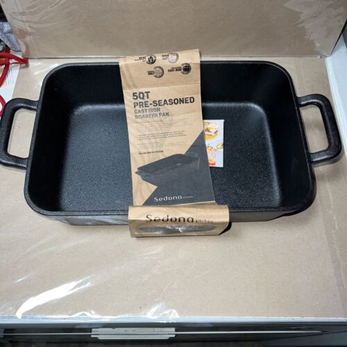 Photo 1 of 5 QT Pre-seasoned cast iron Roaster Pan Sedona Kitchen suitable for All stovetop.