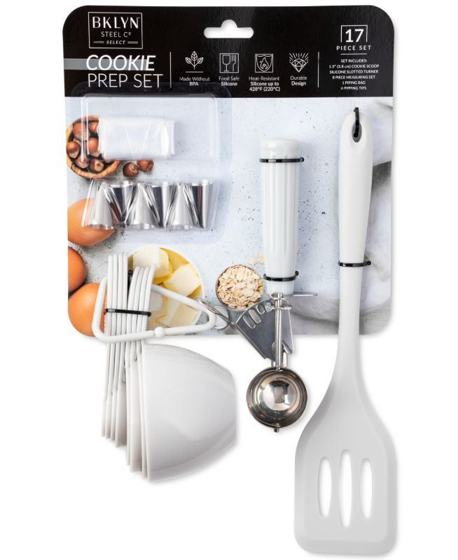 Photo 1 of Brooklyn Steel Co. Cookie Prep Set - Celebrate a special occasion or everyday with this cookie set from Brooklyn Steel Co., a set of essentials that take you from prep work to baking to decorating. Set includes cookie scoop, 11.81"' slotter turner, eight-