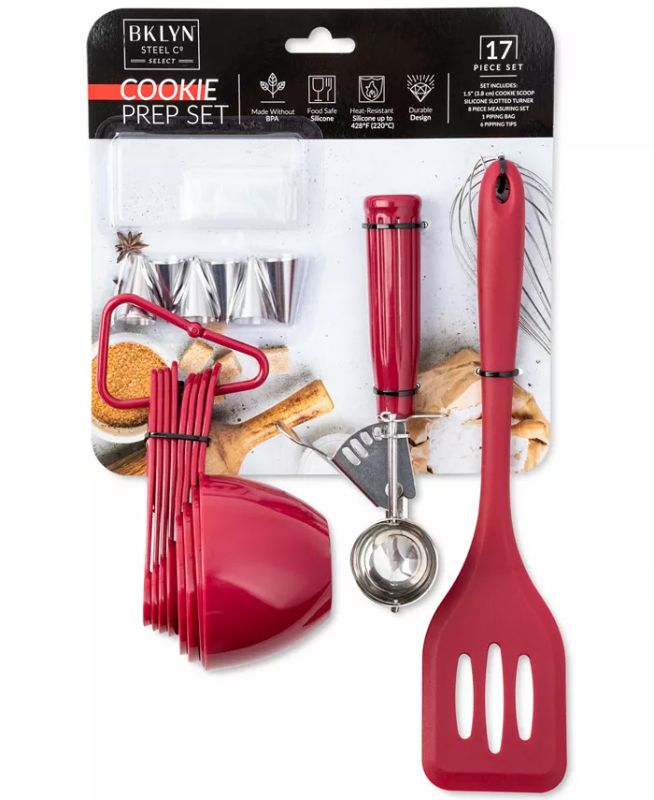 Photo 1 of Brooklyn Steel Co. Cookie Prep Set - Celebrate a special occasion or everyday with this cookie set from Brooklyn Steel Co., a set of essentials that take you from prep work to baking to decorating. Set includes cookie scoop, 11.81"' slotter turner, eight-