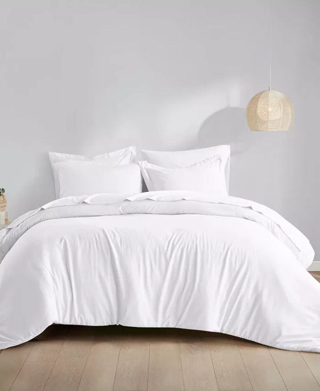 Photo 1 of SIZE KING Clean Spaces 7-Pc. Comforter Set - Refresh any bedroom's look and feel with these Clean Spaces comforter sets, featuring over-sized comforters, matching shams and super-soft sheets in a soothing contemporary tones. Set includes: king comforter (