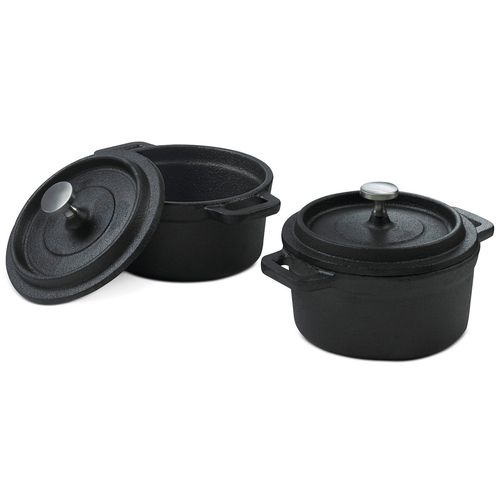 Photo 1 of Sedona 2 Pc. Cast Iron Mini Dutch Ovens - Set includes 2 Mini Cocottes - Each unit measures 5" x 4" x 3" -Compatible with all cooktops
Oven safe to 400 °F