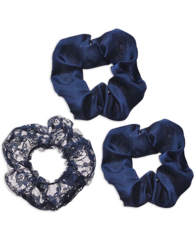 Photo 1 of INC 3-Pc. Navy Hair Scrunchie Set, Created for Macy's - Navy