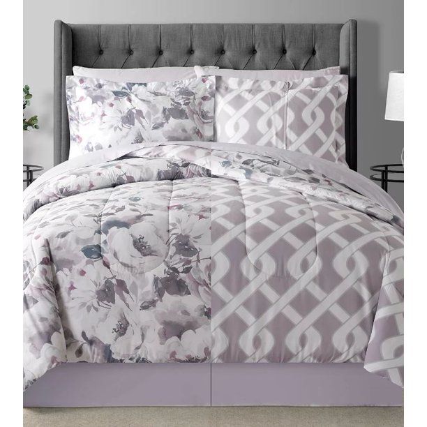 Photo 4 of QUEEN - REVERSIBLE Fairfield Square Collection Sophia Reversible 8-Pc Comforter Sets, Mauve Queen. Fairfield Square Collection Sophia Reversible 8-Pc Comforter Sets, Mauve Queen - Put a full-bloom finish on any bedroom's decor with the beautiful floral-pr