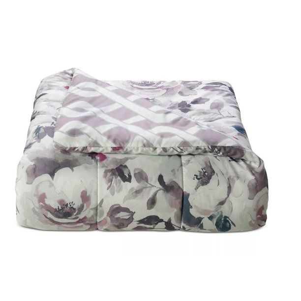 Photo 2 of QUEEN - REVERSIBLE Fairfield Square Collection Sophia Reversible 8-Pc Comforter Sets, Mauve Queen. Fairfield Square Collection Sophia Reversible 8-Pc Comforter Sets, Mauve Queen - Put a full-bloom finish on any bedroom's decor with the beautiful floral-pr