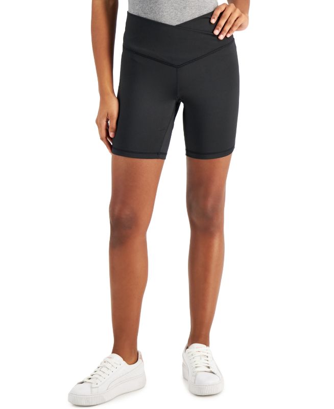 Photo 1 of SIZE S - Jenni On Repeat Crossband Bike Shorts, Lounging, running errands, or going hard, Jenni keeps you in stylish comfort with these crossover-waist bike shorts. Waistband: Crossover V-waist - Polyester/spandex