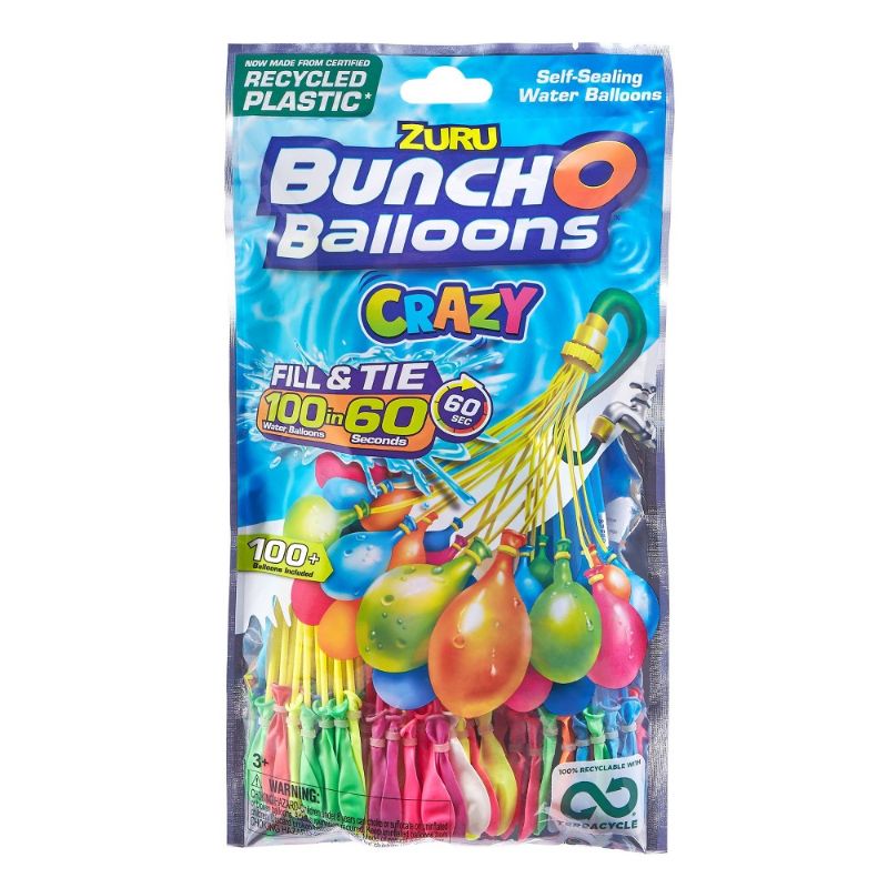 Photo 1 of Bunch O Balloons Crazy 100 Rapid-Filling Self-Sealing Water Balloons - Say goodbye to the stress and mess of filling individual water balloons and say hello to never ending splash out loud fun. Summer's too short, make sure you spend it having splashing r