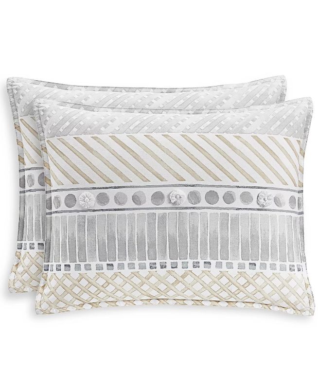 Photo 1 of KING  - WHIM BY MARTHA STEWART COLLECTION Watercolor Stripe 3-Pc. Reversible King Comforter Set. Add some chic contemporary style to your bedroom's decor with this reversible comforter set from Whim by Martha Stewart Collection, featuring painterly patter